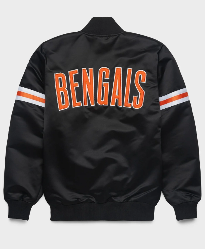 Get HOMAGE X Starter Bengals Black Satin Jacket