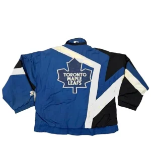 Get Hailey Bieber Toronto Maple Leafs Starter Hooded Jacket