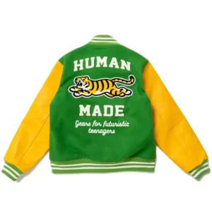Get Human Made Green Letterman Varsity Jacket