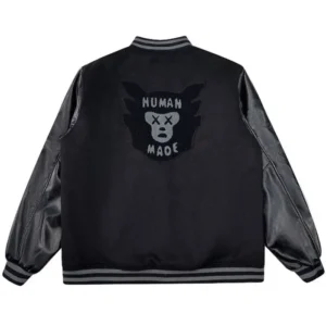 Get Human Made X Kaws Made Black Varsity Jacket