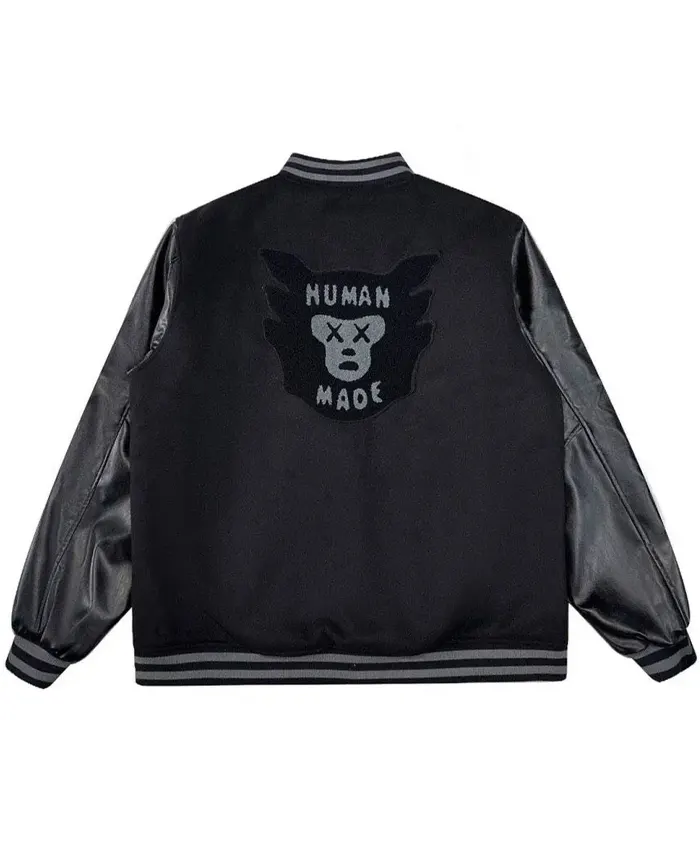 Get Human Made X Kaws Made Black Varsity Jacket