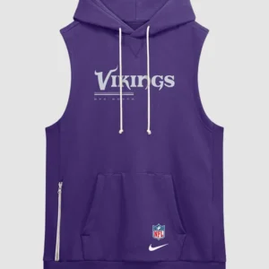 Get J.J. McCarthy 2026 Vikings Sideline Sleeveless Hoodie