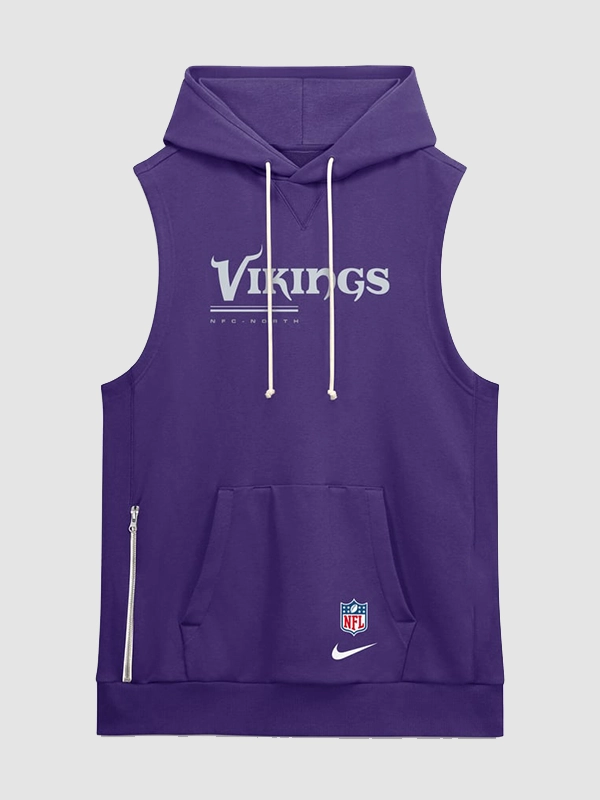 Get J.J. McCarthy 2026 Vikings Sideline Sleeveless Hoodie