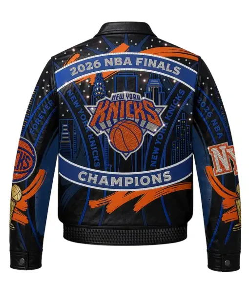 Get JH Design New York Knicks 2026 Champions Leather Jacket