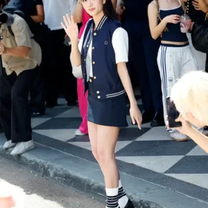 Get Jisoo NYFW Navy Tommy Hilfiger Blue vest