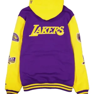 Get Los Angeles Lakers Throwback Patch Letterman Jacket