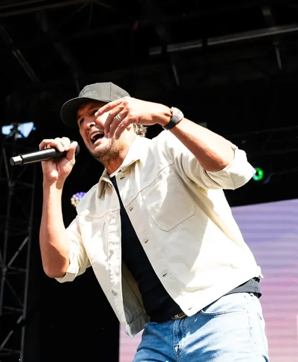 Get Luke Bryan USAA Salute 250 White Jacket