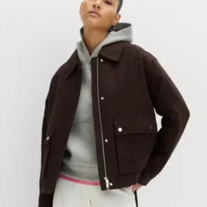 Get M&S Chocolate Brown Suede Jacket