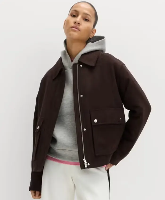 Get M&S Chocolate Brown Suede Jacket