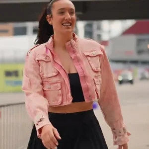 Get Marina Mabrey Pink Cropped Jacket