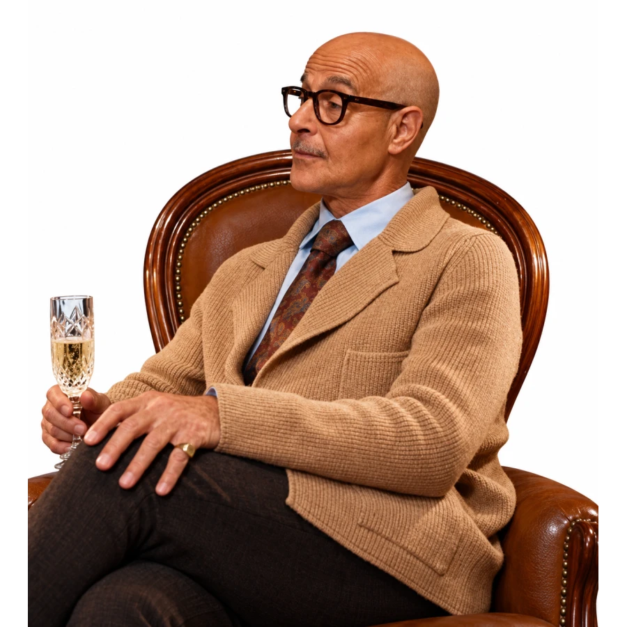 Get Masterplan 2026 Stanley Tucci Cardigan Jacket