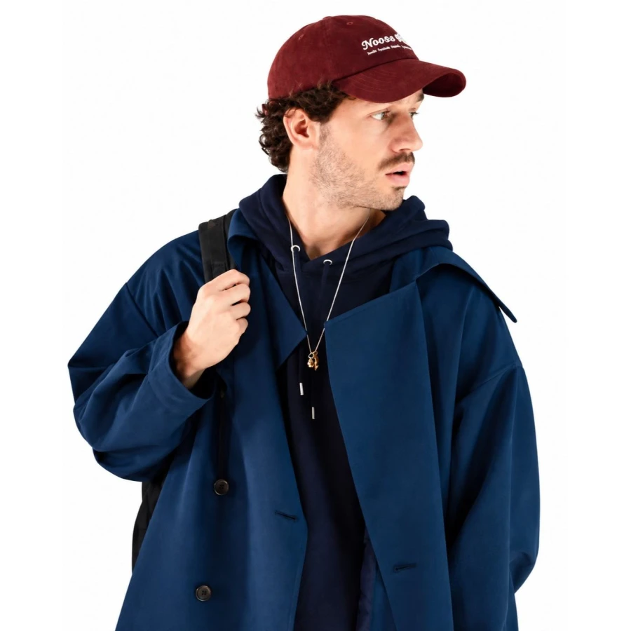 Get Masterplan 2026 Victor Belmondo Blue Cotton Long Coat