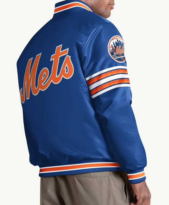 Get Men’s New York Mets Satin Varsity Jacket