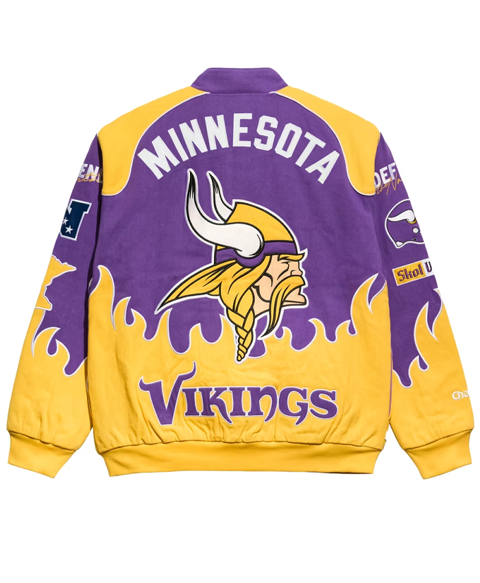 Get Minnesota Vikings Chalk Line Purple Premium Racing Jacket