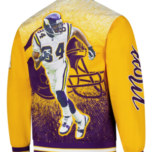 Get Minnesota Vikings Randy Moss Purple Satin Full-Zip Jacket