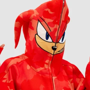 Get Neptun X Sonic Knuckles Full-Zip Camo Hoodie