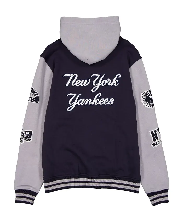 Get New York Yankees Throwback Patch Letterman Jacket