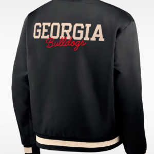 Get Nike Georgia Legacy College Full-Snap Black Bomber Jacket