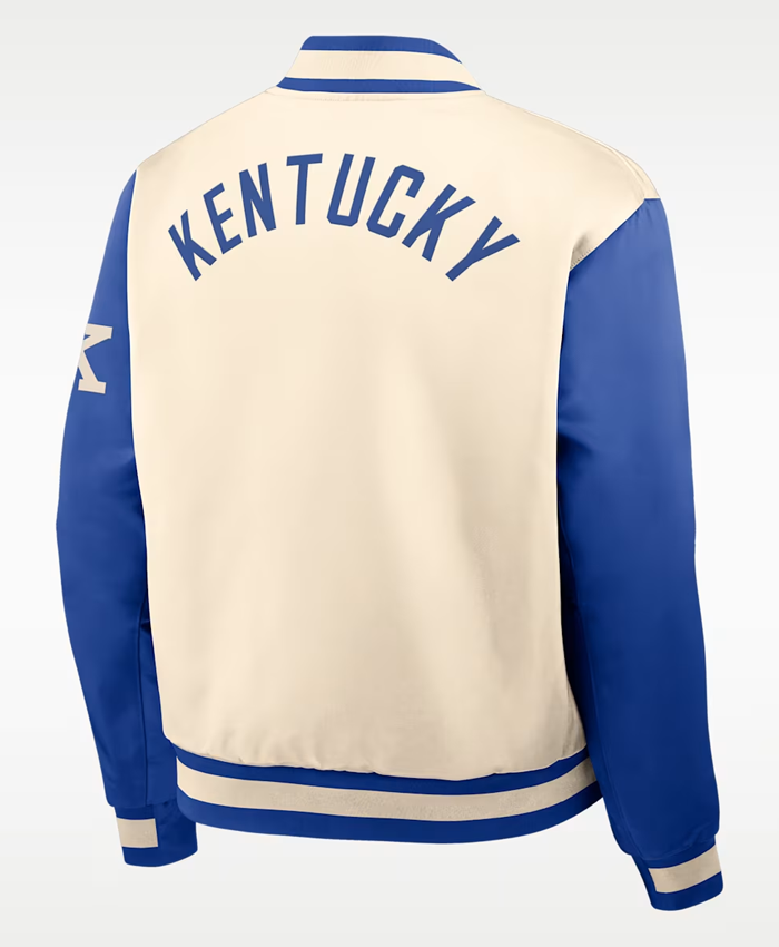 Get Nike Kentucky Legacy College Full-Snap Bomber Jacket