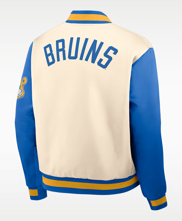 Get Nike UCLA Bruins Legacy College Full-Snap Bomber Jacket