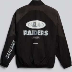 Get Oakland Raiders lululemon Men’s Black Nylon Oversized Track Jacket