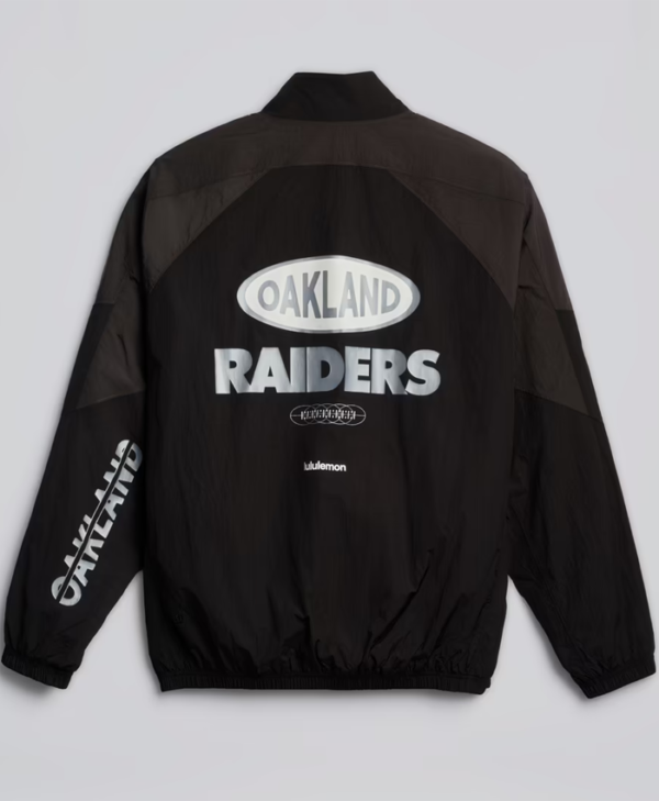 Get Oakland Raiders lululemon Men’s Black Nylon Oversized Track Jacket
