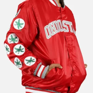 Get Ohio State Buckeyes Starter Satin Bomber Jacket