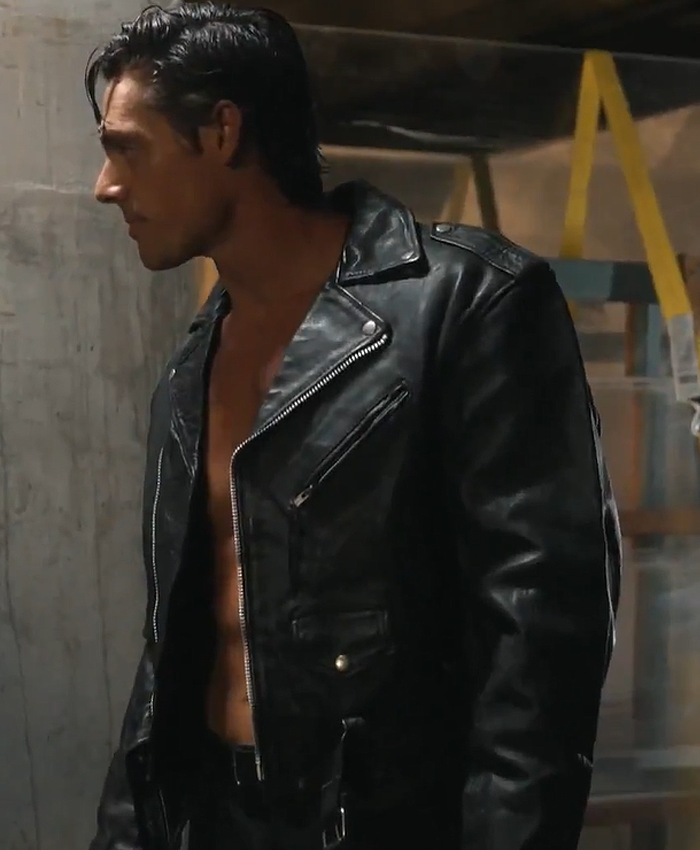 Get Rebel Heart Steven Borden Black Leather Jacket