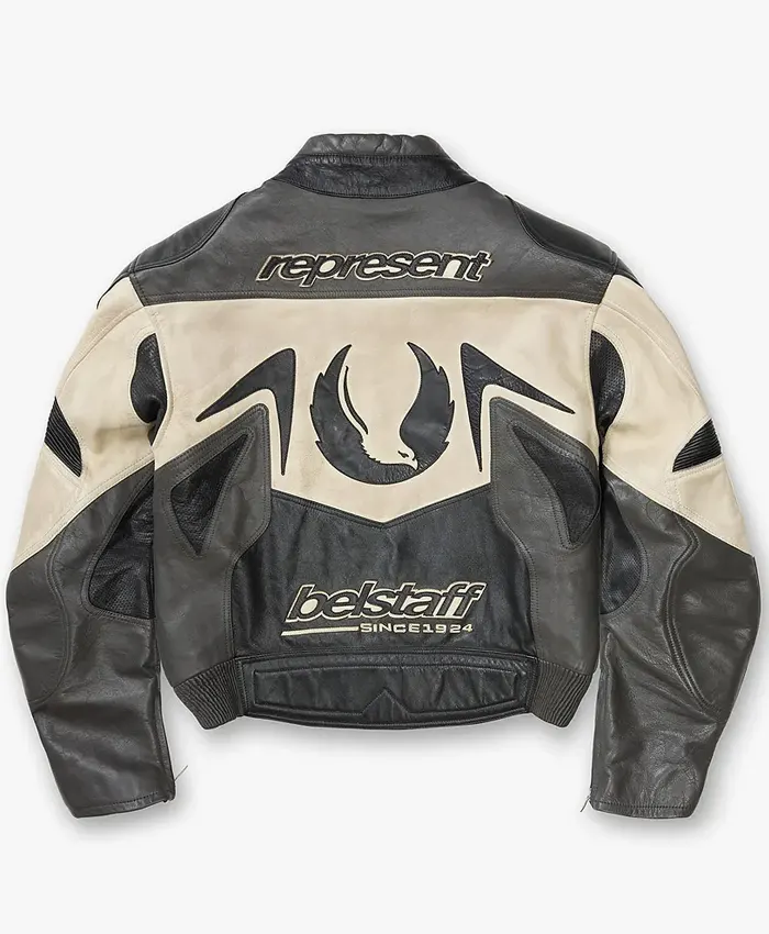 Get Represent X Belstaff Leather Racing Jacket