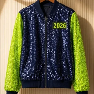 Get Seattle Seahawks Championship Sequin Bomber Jacket