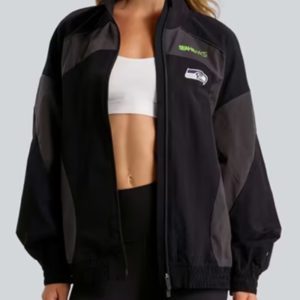 Get Seattle Seahawks lululemon Women’s Black Ventilated Oversized Track Jacket