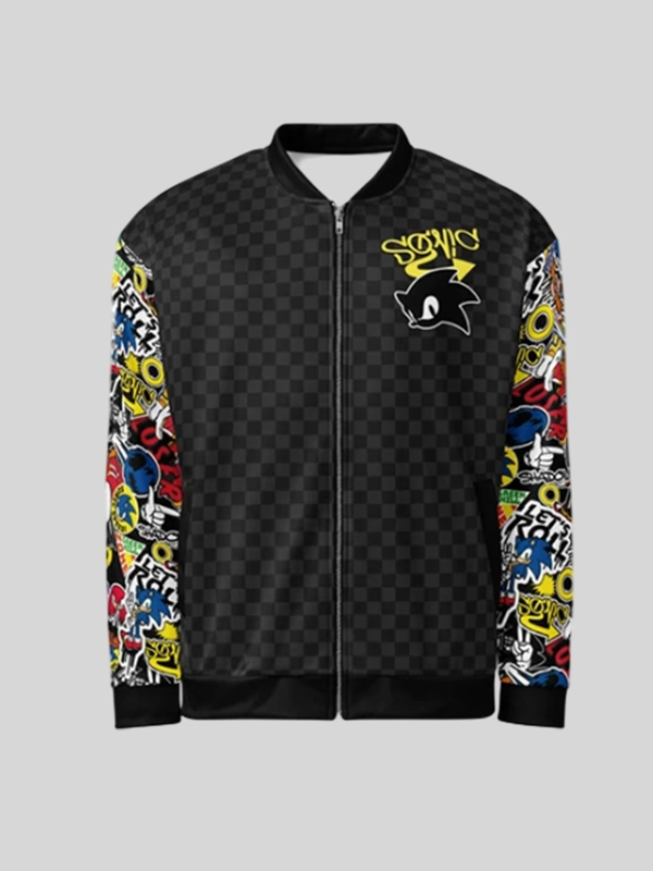 Get Sonic Sticker Bomb Bomber Jacket