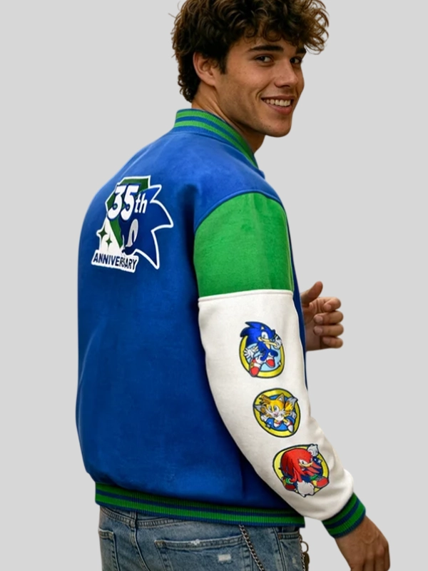 Get Sonic the Hedgehog 35th Anniversary Varsity Jacket