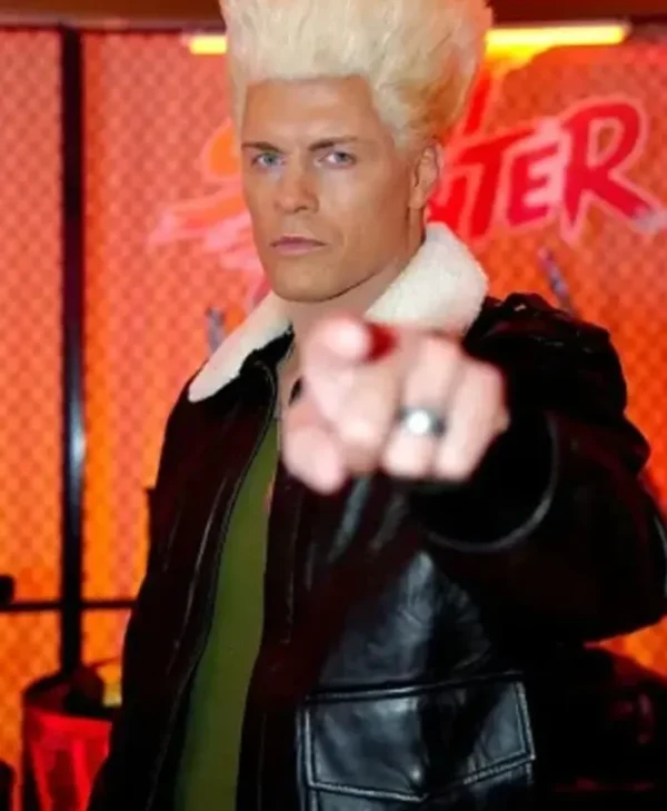 Get Street Fighter Cody Rhodes Black Leather Jacket