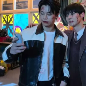 Get Study Group Cha Woo-min Leather Jacket
