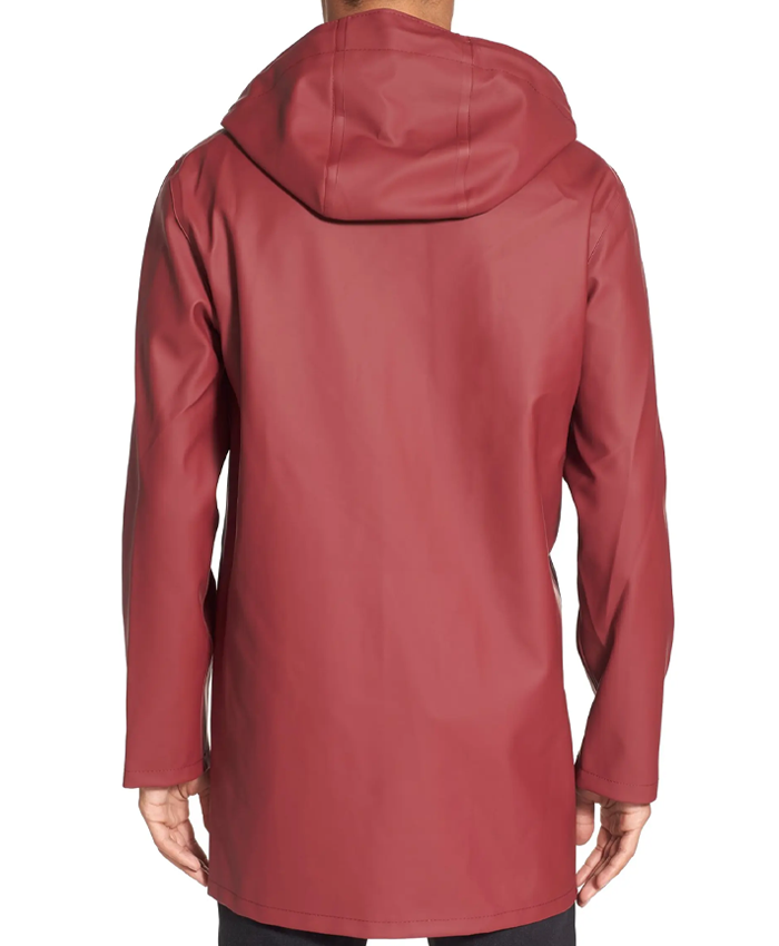 Get Stutterheim Stockholm Burgundy Hooded Raincoat