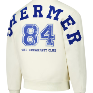 Get The Breakfast Club Freeze Max Shermer Cream Varsity Jacket