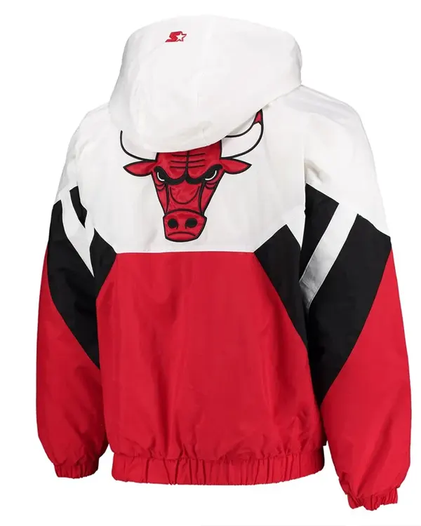Get The Line-Up Oxford Chicago Bulls Hooded Half-Zip Jacket