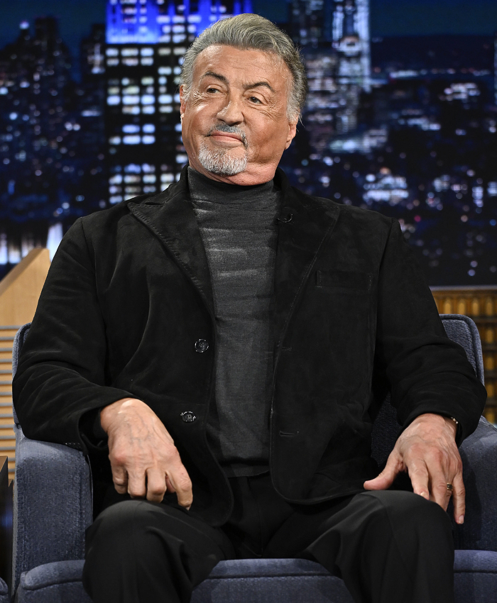 Get The Tonight Show Sylvester Stallone Black Suede Blazer