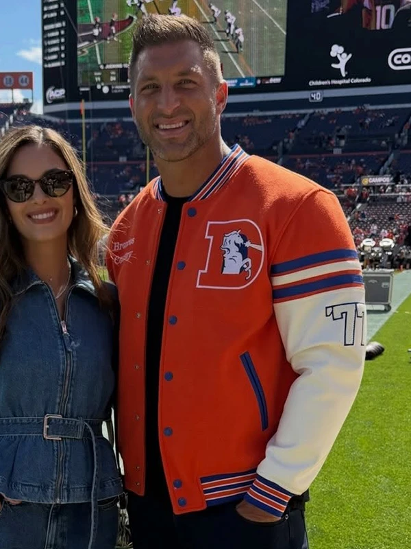 Get Tim Tebow 2026 Denver Broncos Varsity Jacket