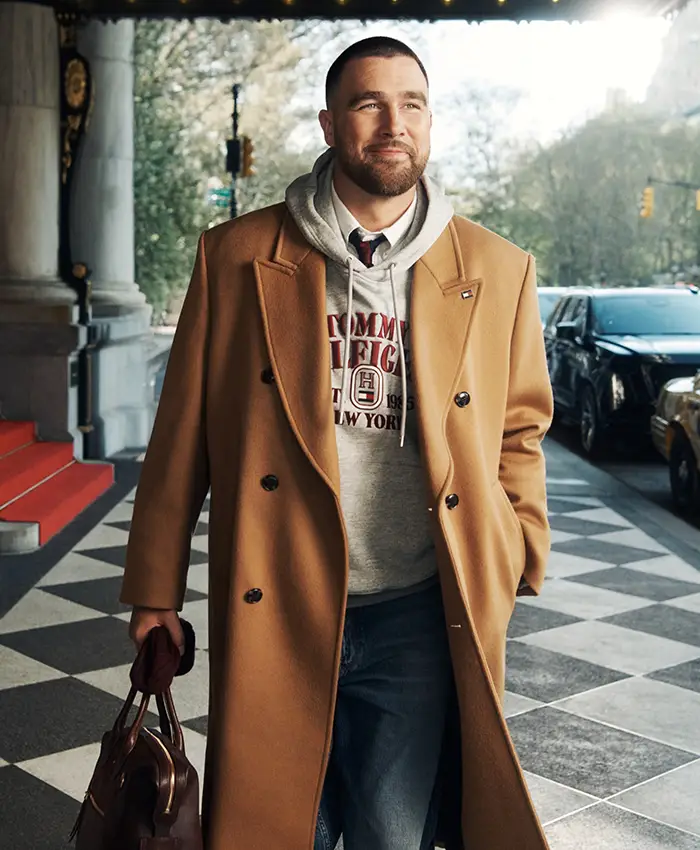 Get Travis Kelce NYC Brown Coat