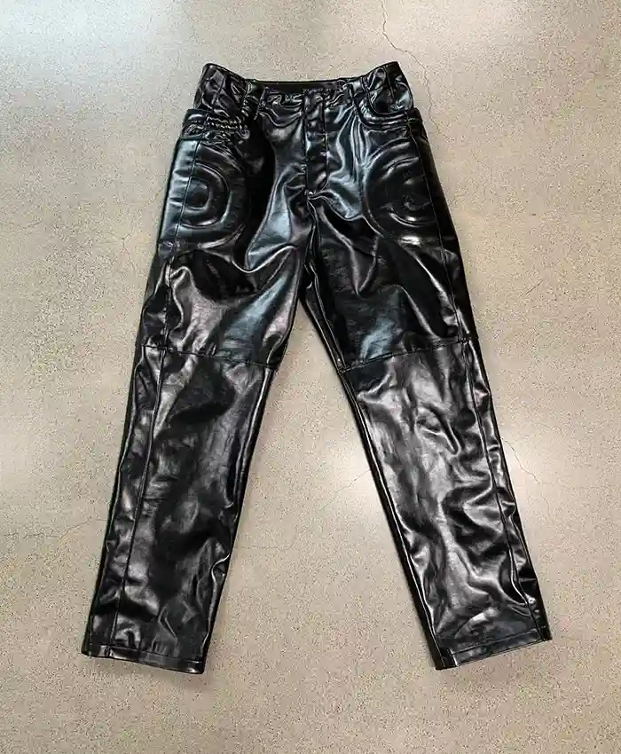 Travis Scott YE Chicago Custom Leather Laminated Tracksuit - Image 3