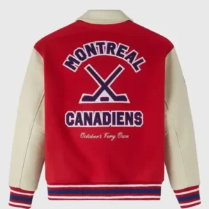 Get ovo montreal canadiens red varsity jacket