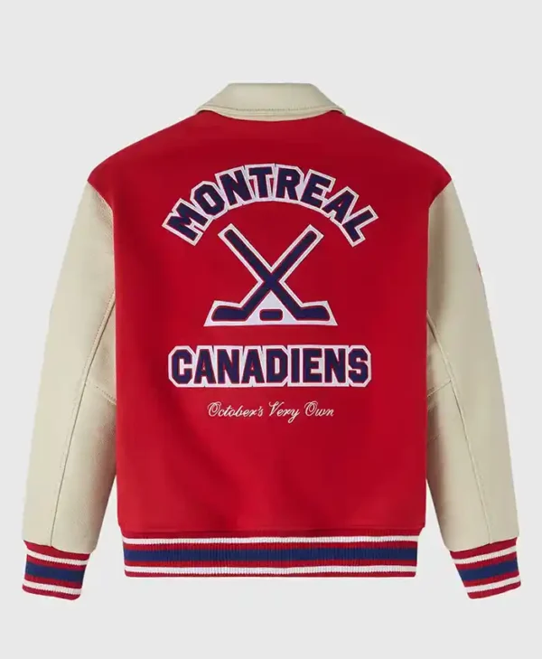 Get ovo montreal canadiens red varsity jacket