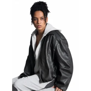 Ghosts The Possession of Button House Alexa Goodal Black Leather Jacket