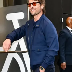 Glen Powell NYC Blue Bomber Jacket