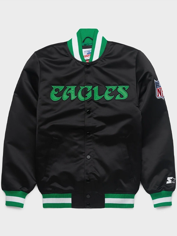 HOMAGE x Starter Eagles Blackout Satin Jacket