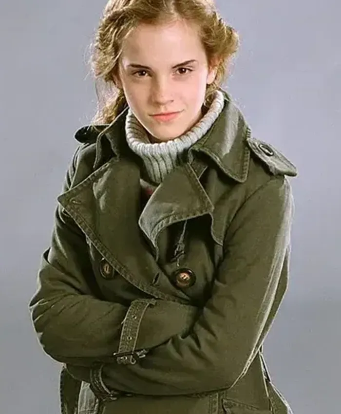 Harry-Potter-Emma-Watson-Green-Trench-Coat