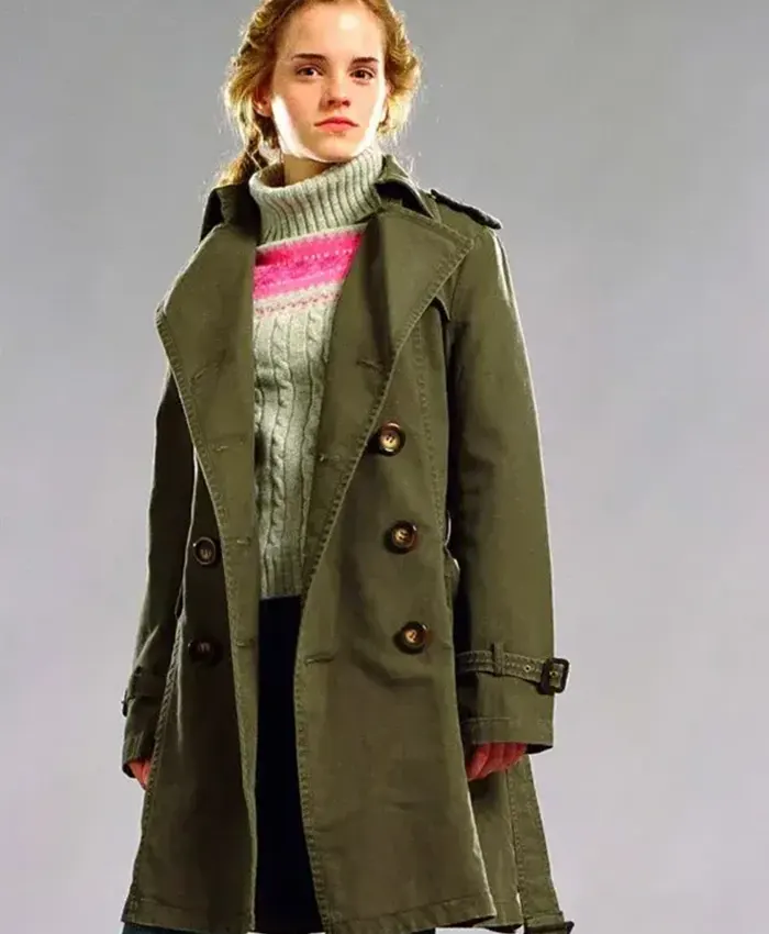 Harry Potter Emma Watson Green Trench Coat