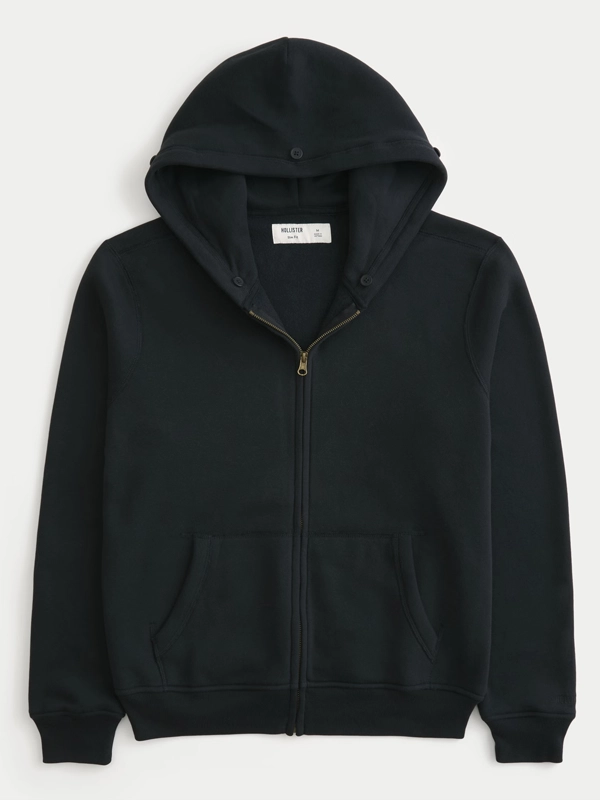 Hollister Black Fur Hoodie For Sale